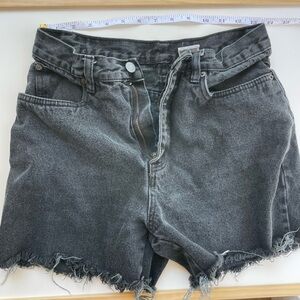 Vintage Black Denim Short Cutoff - bill blass